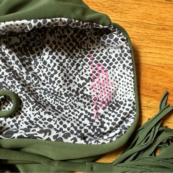 Acacia Swimwear Palm Green Bikini Swim Set Medium Large - Picture 3 of 4